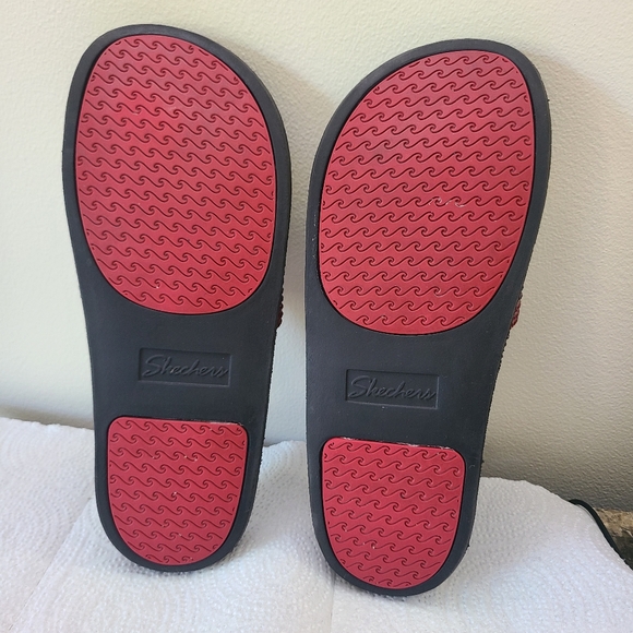 Skechers Rainbow Slip On Sandals Slides Faux Rhinestone  Plush Foam footbed - Picture 10 of 11